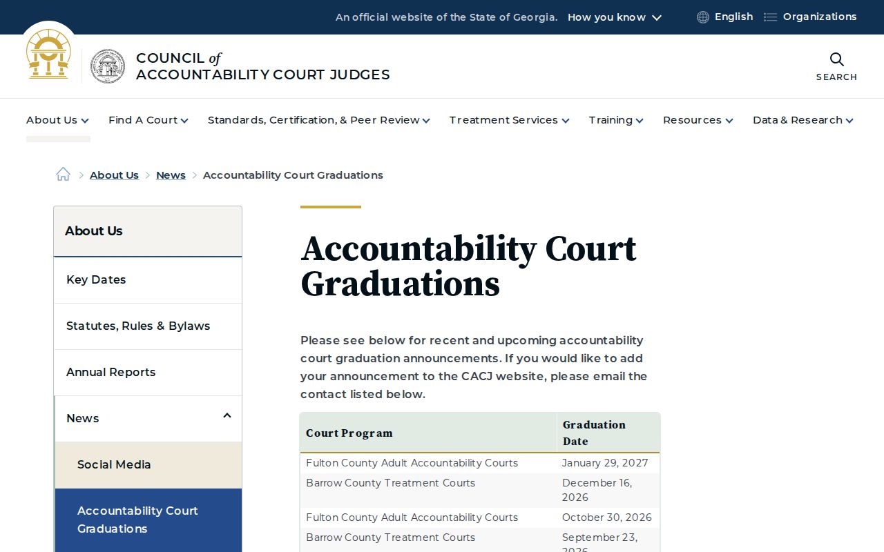 Decatur County criminal docket Drug Court graduation information