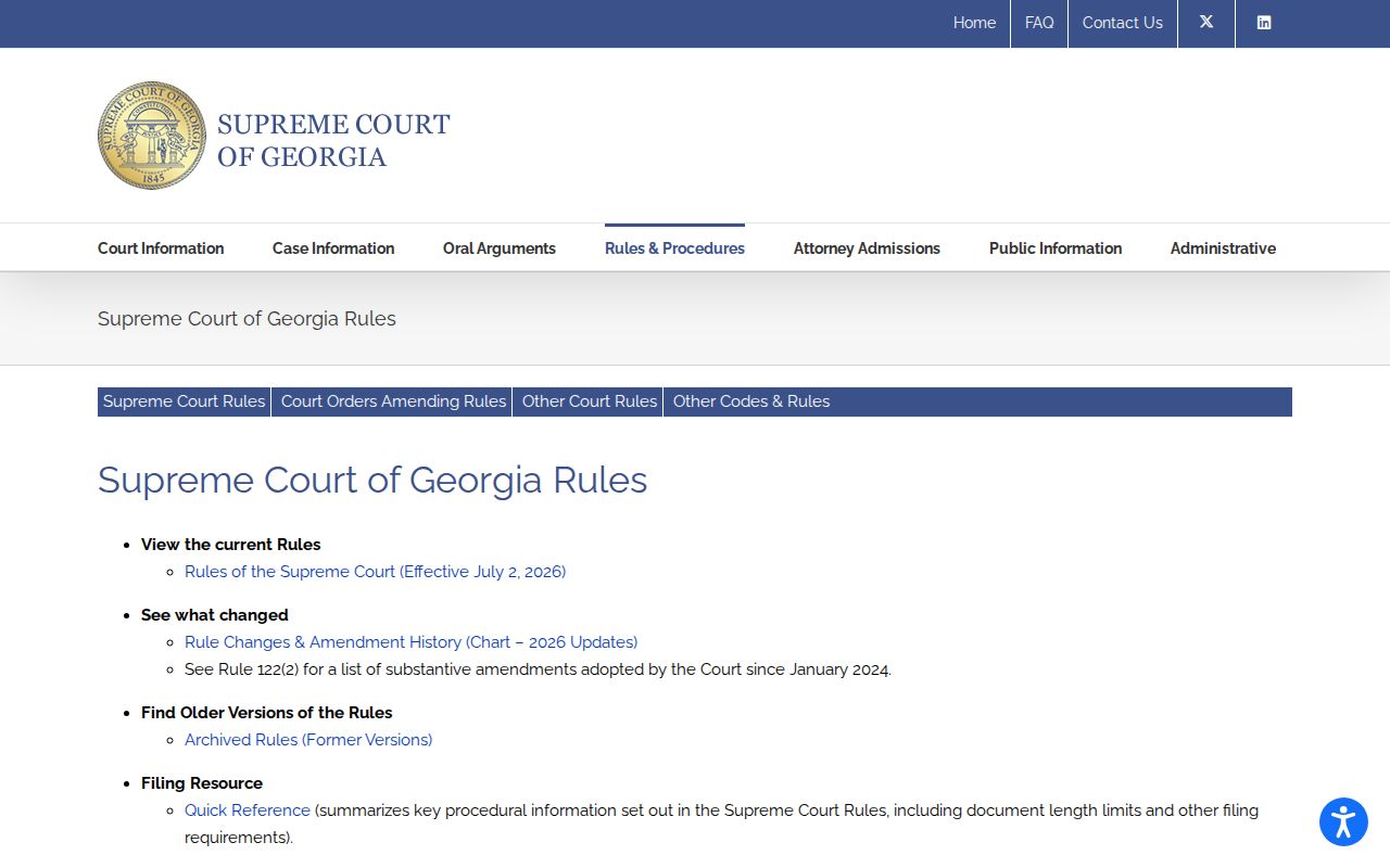 Decatur County criminal docket access rules from the Georgia Supreme Court